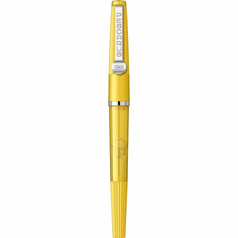 Stilou Flaro Pescarus Yellow - Chrome Trim - Steel Nib Flaro 41 F